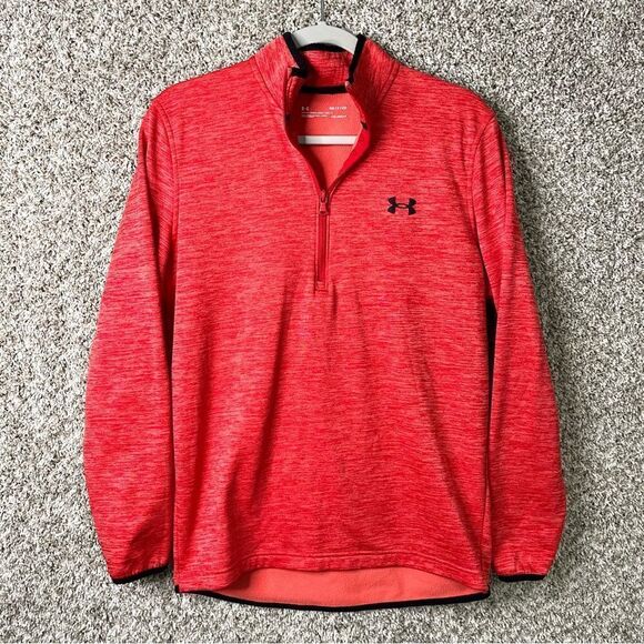 Under Armour Sweatshirt Men’s Small ColdGear Loose Fit Fleece 1/2 Zip Pullover - Picture 1 of 6
